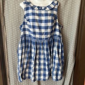 Modcloth sleeveless checkered blue and white dress 2XL
